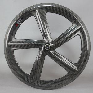 12K weave carbon 5 spokes wheels tubular Front/Rear five spoke wheels clincher for Track bike and Road bike 