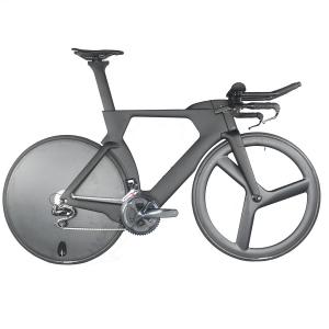 complete carbon TT bike frame with shimano R8060 DI2 groupset disc wheels and 3 spokes wheels
