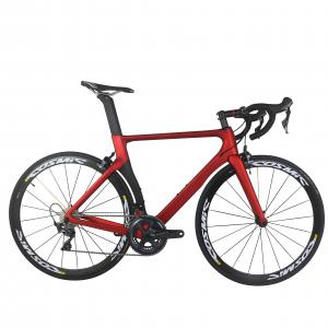 Metal red color Complete Road Carbon Bike Carbon Bike Road Frame with groupset shi R8000 22 speed Road Bicycle Complete bike